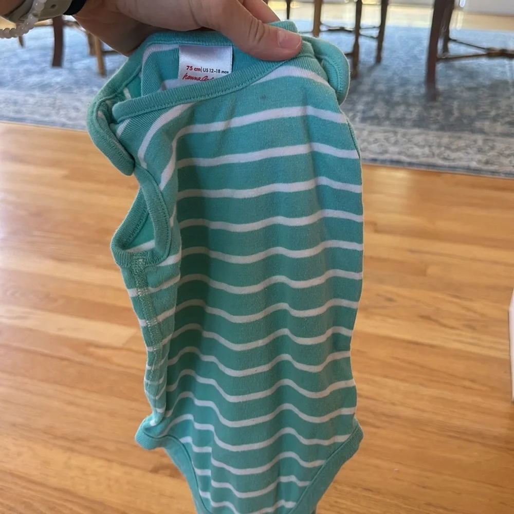 Hanna Andersson striped sleeveless bodysuit